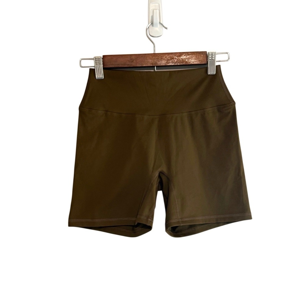 Halara Biker Shorts Brown Stretch Athletic Soft Yoga High Waist 5" Gym Comfy XL